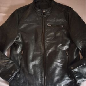 Men's Leather Racer Jacket COACH